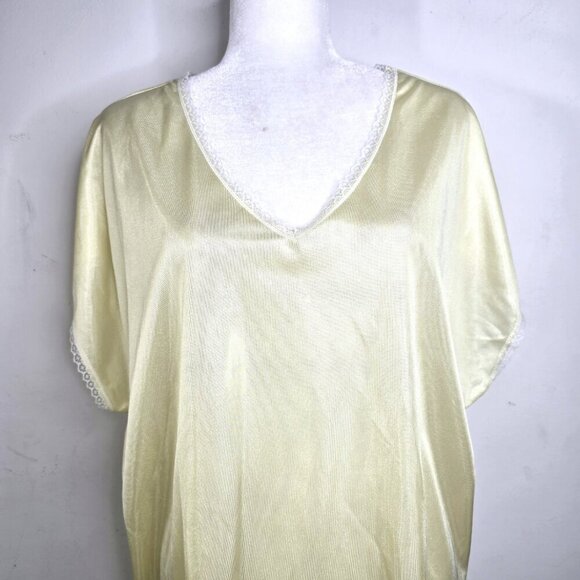 Vintage ANthony Richards Light Yellow V Neck Nightie House Dress - Picture 2 of 7